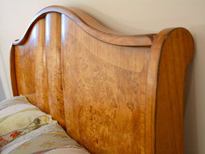 Hampton Walnut Sleigh Bed with low footboard