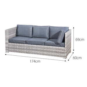 Oseasons® Acorn Rattan 6 Seat Corner Sofa Set in Dove Grey