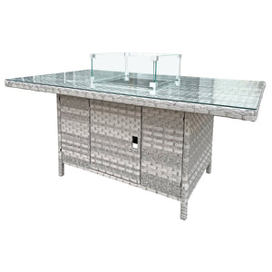Oseasons® Rattan Firepit Table in Dove Grey