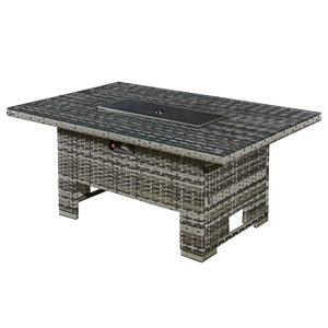 Royal Fire™ Icarus Rattan Rising Firepit Table in Walnut Grey