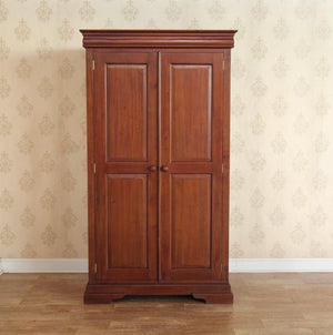 French Louis Philippe Sleigh Style double wardrobe
