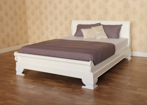 Mahogany Sleigh Bed with Low Footboard