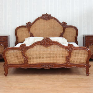 French Arch Rattan Bed