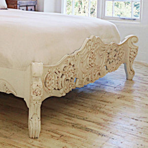 French Rococo Bed With Low Footboard