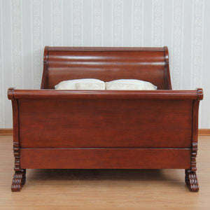 French Brodsworth Sleigh Bed Gloss Finish