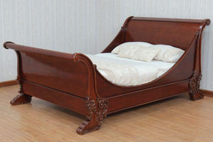 French Brodsworth Sleigh Bed Gloss Finish