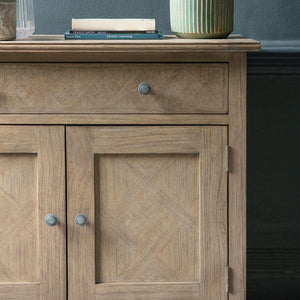 Martinique Weathered Parquet Two Door One Drawer Sideboard