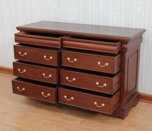 French Sleigh Chest of Drawers (6-8 drawers)