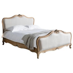 Coco Weathered French Upholstered Bed
