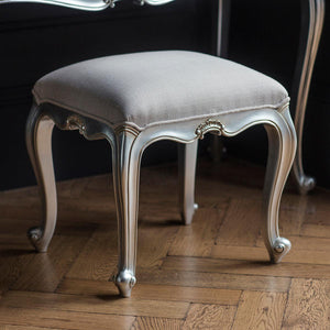 Coco Silver French Dressing Table Stool
