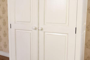 French Louis Philippe Sleigh Style double wardrobe