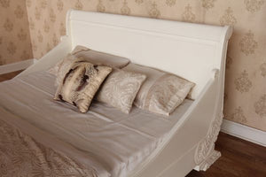 French Carved Sleigh Bed