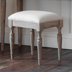 Martinique Weathered Upholstered Dressing Table Stool