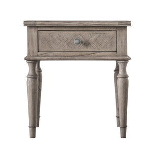 Martinique Parquet One Drawer Side Table