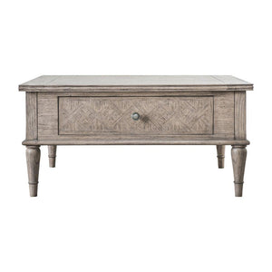 Martinique Parquet Square Two Drawer Coffee Table
