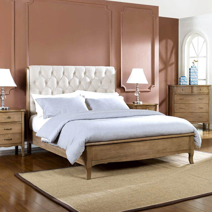 Limoge® Skylar Double Bed in Weathered Oak