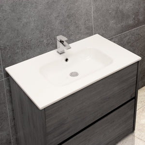 Limoge® Thin-Edge Ceramic Inset Basin with Oval Bowl