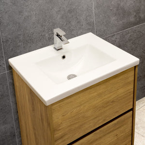 Limoge® Mid-Edge Ceramic Inset Basin with Scooped Bowl
