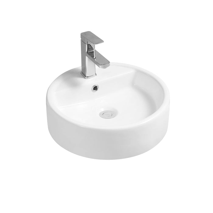 Limoge® 7465 Ceramic All-in-One Thick-Edge Countertop Basin