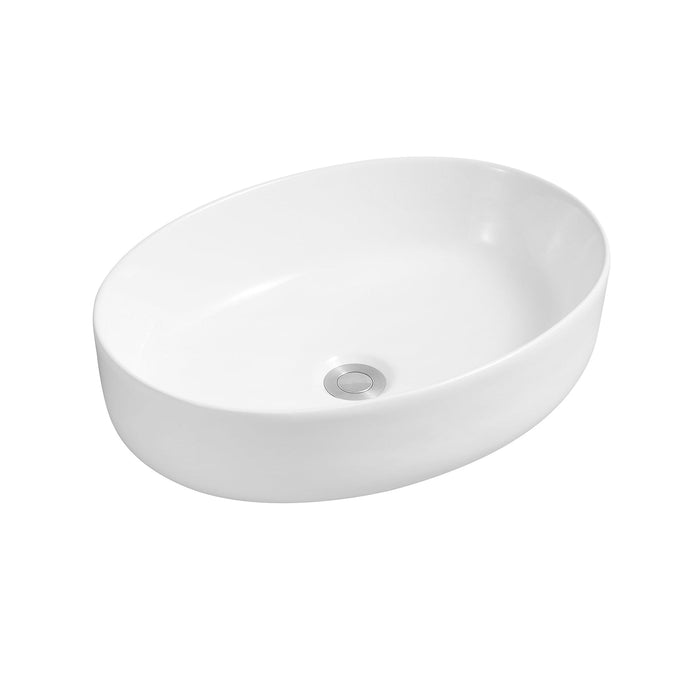 Limoge® 7853 Ceramic Vert Oval Countertop Basin
