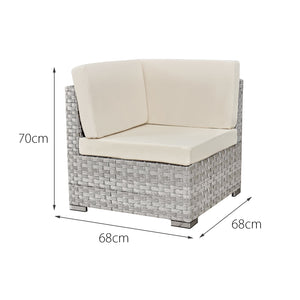 Oseasons® Trinidad Rattan 4 Seat Modular Chaise Lounge Set Dove Grey
