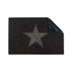 Oseasons® Star Medium Doormat in Black with Grey Star