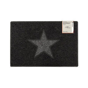 Oseasons® Star Medium Doormat in Black with Grey Star
