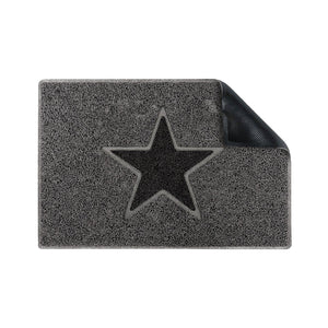 Oseasons® Star Medium Doormat in Grey with Black Star