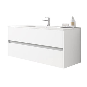 Limoge® Alba Basin Set - Basin & 2 Drawer Basin Unit in Gloss White