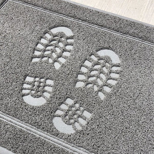 Oseasons® Footprints Large Sanitizing Doormat in Grey