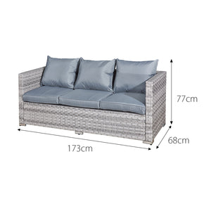 Oseasons® Acorn Rattan 5 Seat Lounge Sofa Set in Dove Grey