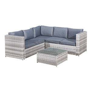 Oseasons® Acorn Rattan 5 Seat Corner Sofa Set in Dove Grey