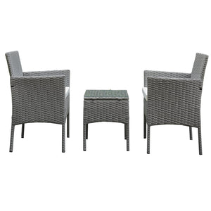 Oseasons® Antigua Rattan 2 Seat Tea for Two Set in Grey