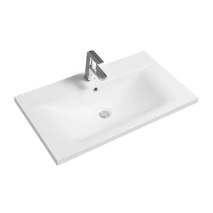 Limoge® Thin-Edge Ceramic Inset Basin with Dipped Bowl