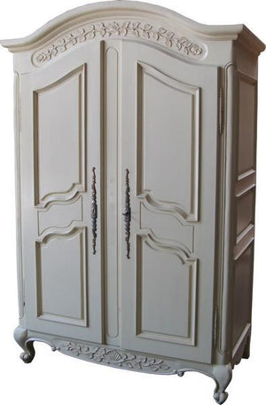 Arch Top French Armoire with plain panels
