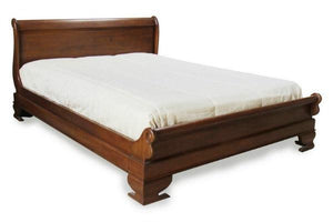 Mahogany Sleigh Bed with Low Footboard