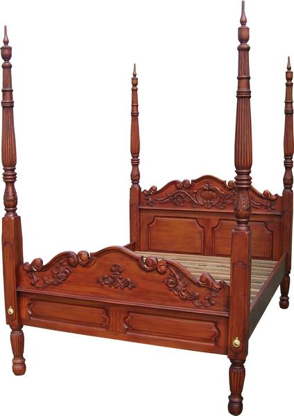Reproduction 4 Poster Bed - Colonial Antique
