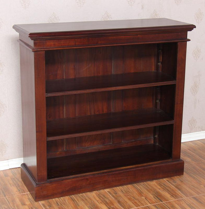 Simple Solid Mahogany Bookcase - 2 Shelf