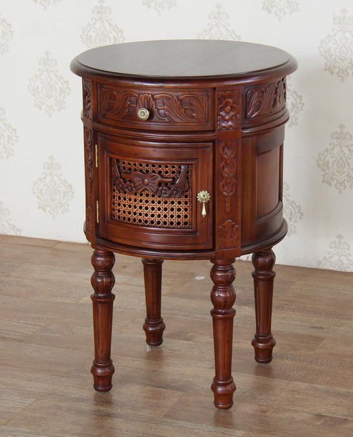 French Round Bedside Table