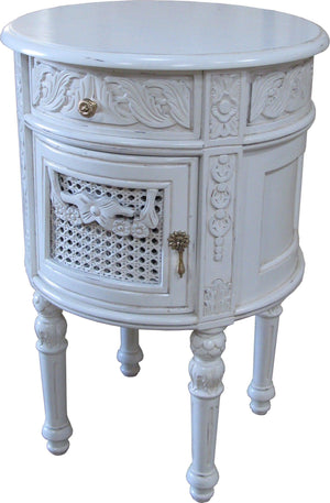 French Round Bedside Table