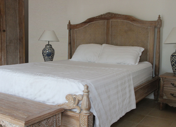French Weathered Rattan Bed - Belle