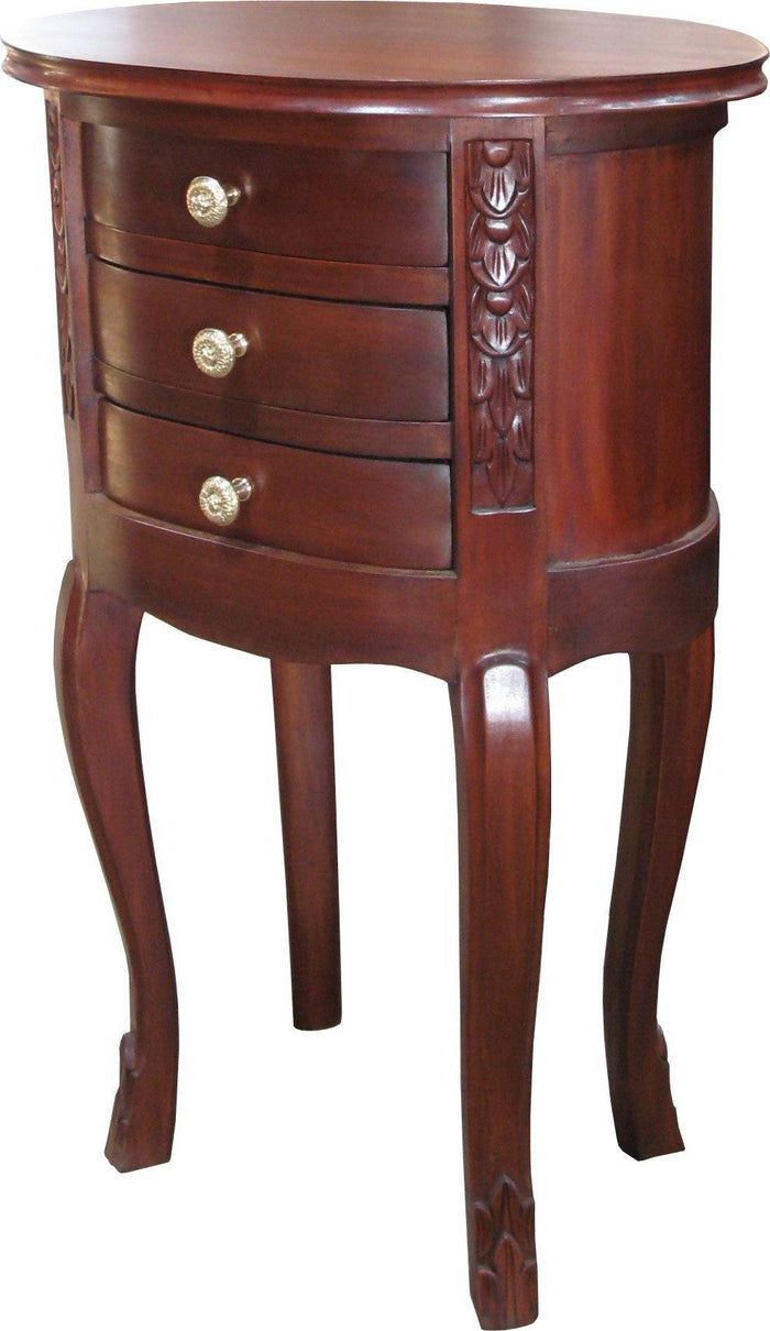 Oval Chest of Drawers 3 Drawer