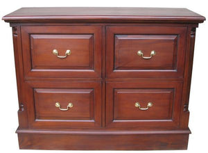 4 drawer Mahogany Filing Cabinet (standard)