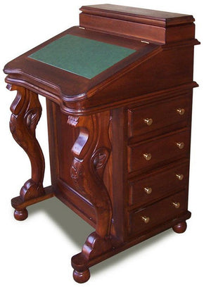 Mahogany Davenport Desk with leather top