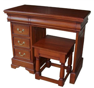 Single Pedestal Dressing Table with Stool