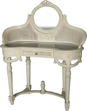 French Dressing Table with Rattan
