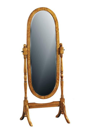 Hampton Oval Walnut Cheval Mirror