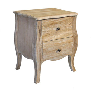 Eloise French Weathered Teak Bedside Table