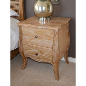 Eloise French Weathered Teak Bedside Table