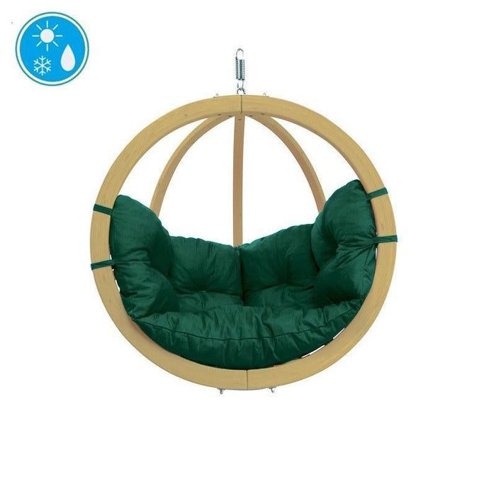 Globo Single Green Hanging Chair - (Weatherproof)